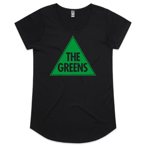 Greens Logo on Black - Womens Scoop Neck T-Shirt