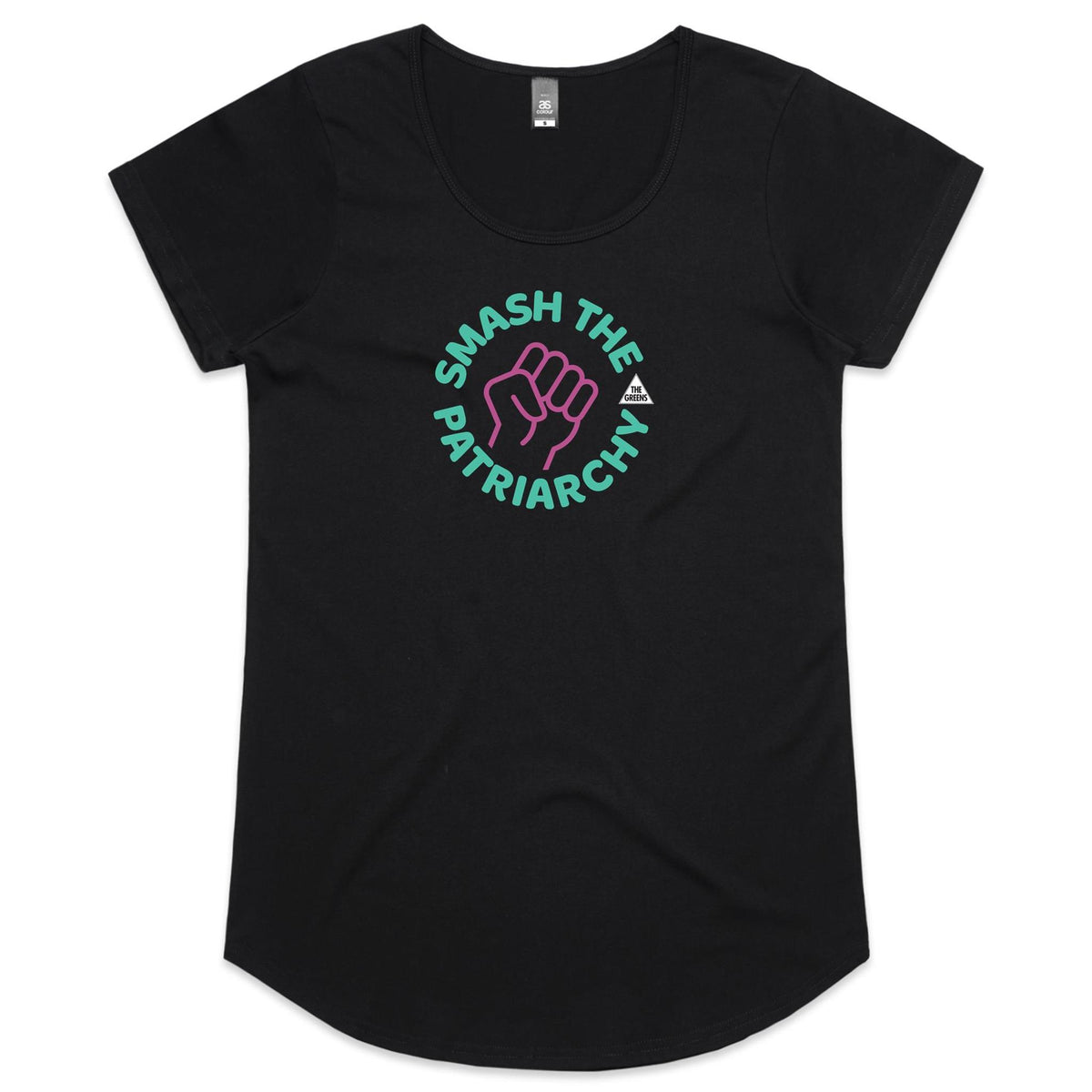 Smash The Patriarchy Fist Womens Scoop Neck T Shirt The Greens