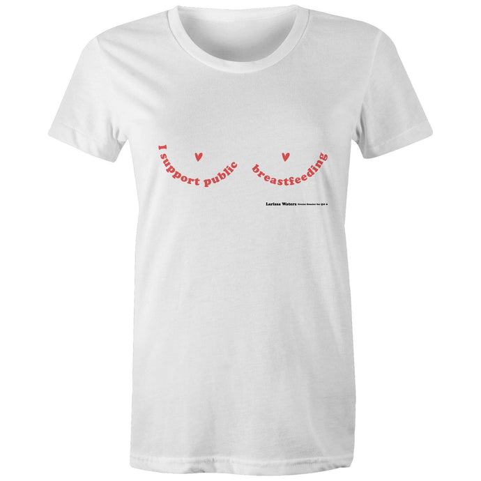 I support public breastfeeding Larissa Waters Women's t-shirt