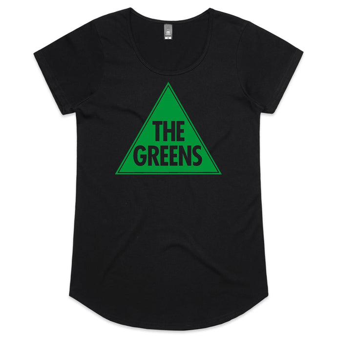 Greens Logo on Black - Womens Scoop Neck T-Shirt