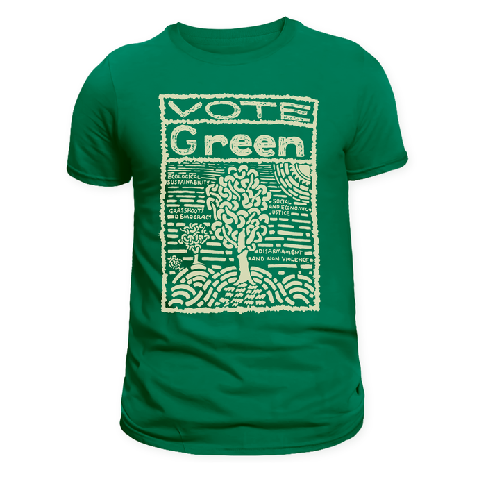 Vintage Vote Green tees (Green)