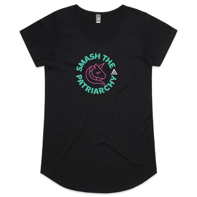 Smash The Patriarchy Unicorn - Womens Scoop Neck T-Shirt