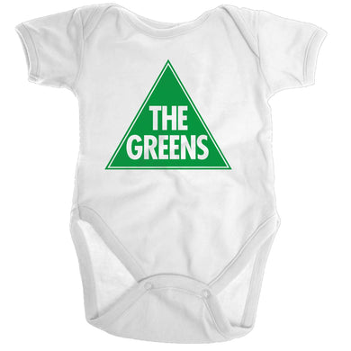 Organic Baby Romper Onesie with our Classic Greens Logo
