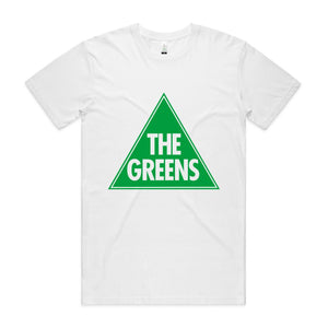 Unisex Organic Crew t-shirt with our Classic Greens Logo