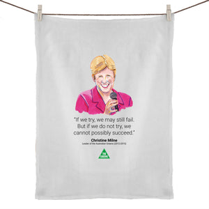 Christine Milne Legends Tea Towel