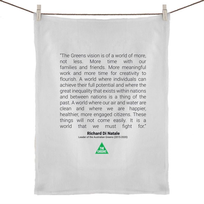 Richard Di Natale Commemorative Tea Towel – Maiden Speech