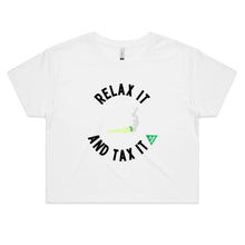 Load image into Gallery viewer, Relax It, Tax It - Crop Tee